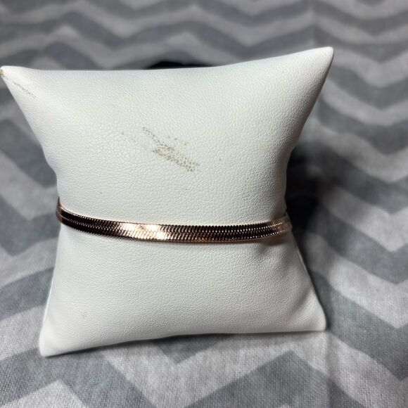 New! Rose Gold Dainty Bracelet Lobster Clasp & Extension - Picture 1 of 4